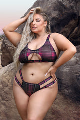 Fantasy Curve Vibes F*ckin' Perfection Cutout Bralette & Panty Set-Rebel Romance