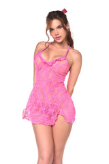 Mapale Bow and Tell Babydoll Ruffle Trim