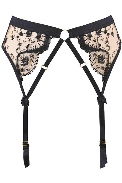 Seraphine Embroidery Garter Belt