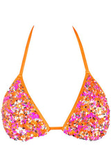 Axami 12101 Luxury Shimmer Sequins Triangle Bikini Top