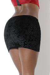 Coquette Velvet Vixen Skirt Black