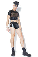 Coquette Cream of the Crop Top Fishnet Black