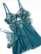 Oh la la Cheri Daphne Underwire Caged Cups Babydoll Set
