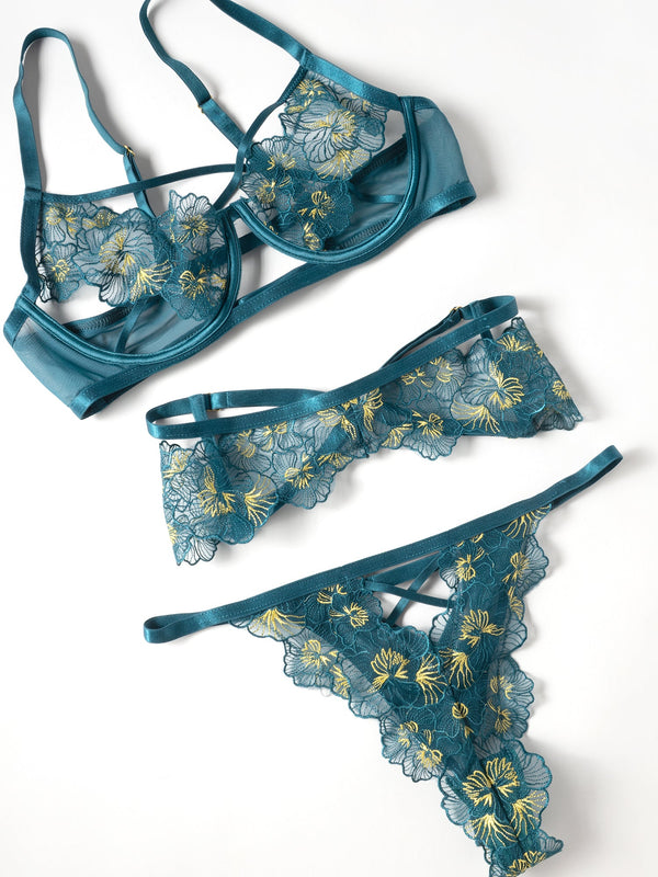 Daphne Underwire Caged Cups Bra Set
