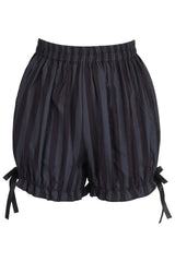 Daisy Corsets Dark Gray/Black Striped Bloomers