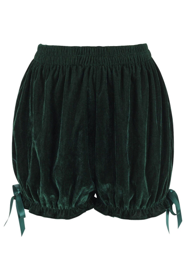 Daisy Corsets Dark Green Velvet Bloomers