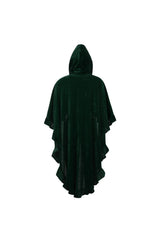 Dark Green Velvet Hooded Ruffle Cape - Daisy Corsets
