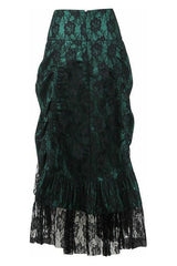 Daisy Corsets w/Black Lace Overlay Ruched Bustle Skirt