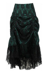 Daisy Corsets w/Black Lace Overlay Ruched Bustle Skirt