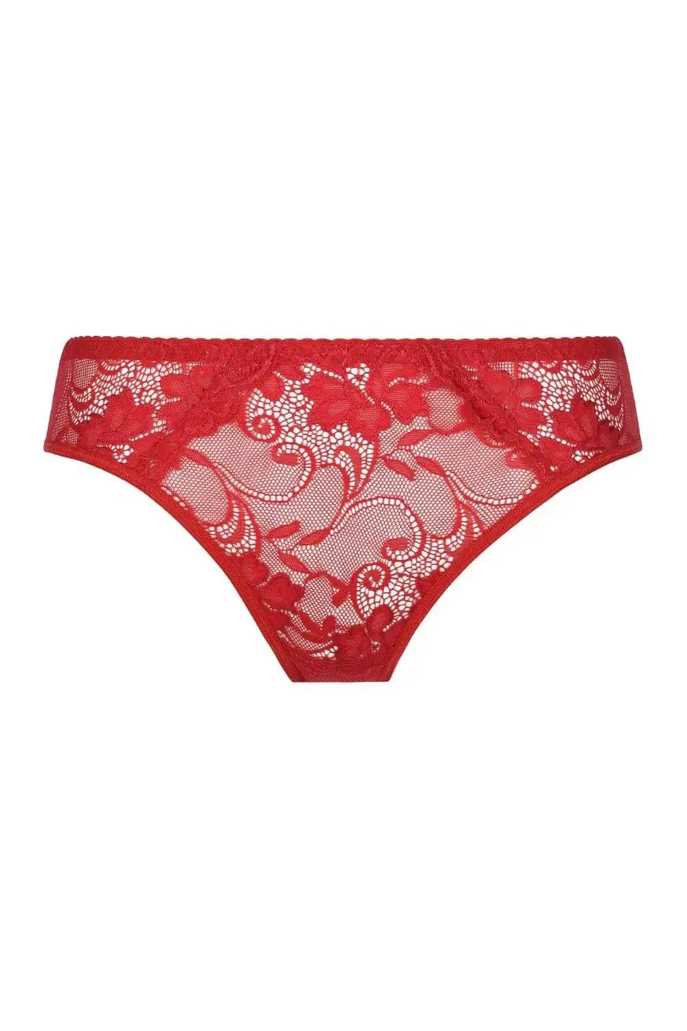 Axami Deja Vu red lace ouvert bikini briefs with a sexy cut, offering extraordinary effect and comfort.