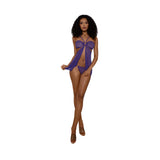 Dreamgirl Babydoll Set With Panty - One Size - Ultra Violet