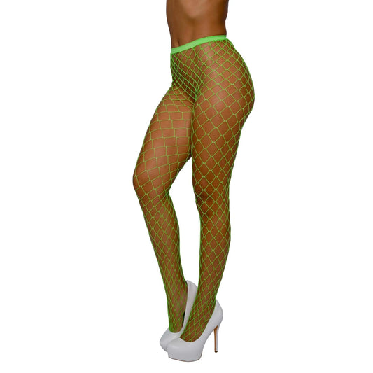 Dreamgirl Pantyhose Fence Net - One Size - Neon Lime
