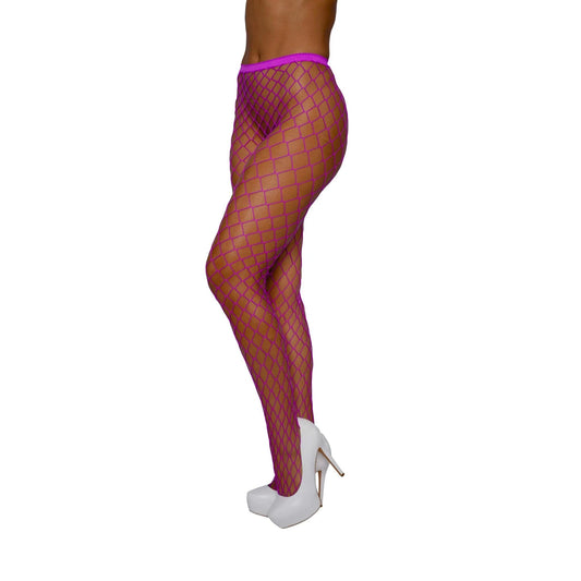 Dreamgirl Pantyhose Fence Net - One Size - Neon Magenta
