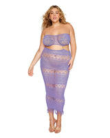 Dreamgirl Bodystocking Gown Lavender Haze