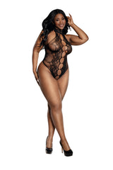Dreamgirl Peek a Boo Madame Teddy - Queen - Black