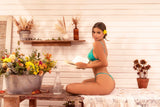 Mapale Dreamy Lace Bralette Bra Set Romantic Green