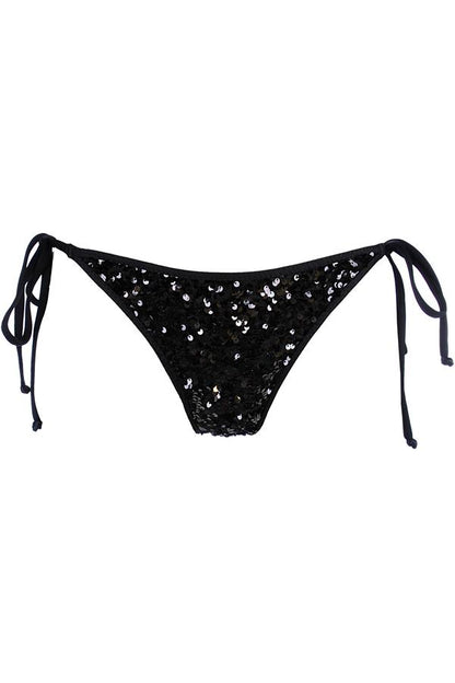 Axami 12113 Luxury Shimmer Sequins Cheeky Bikini Bottom