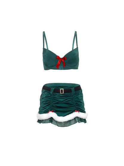 Oh la la Cheri Elfina Christmas Bra & Skirt Set
