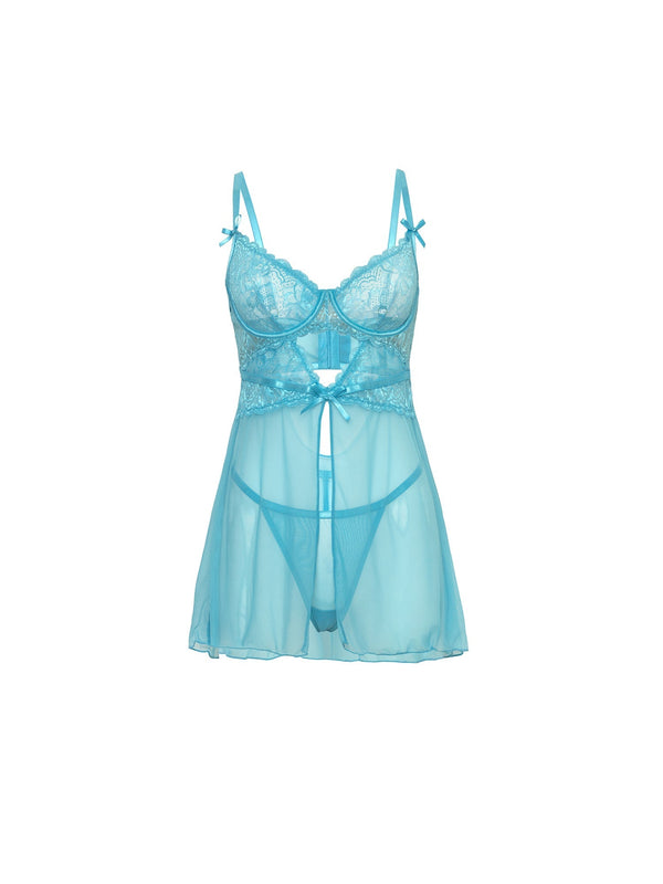 Emma Flyaway Babydoll Beach Blue