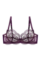Dita Von Teese Evelina Unlined Bra Aubergine