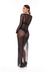 Axami 10679 Sheer Soft Tulle Long Dress Saturday Night Luxury MADE IN EUROPE