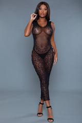 BeWicked Fallen For You Dress Bodystocking Black