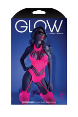 Fantasy Glow Black Light No Promises Bodystocking Neon Pink-Rebel Romance