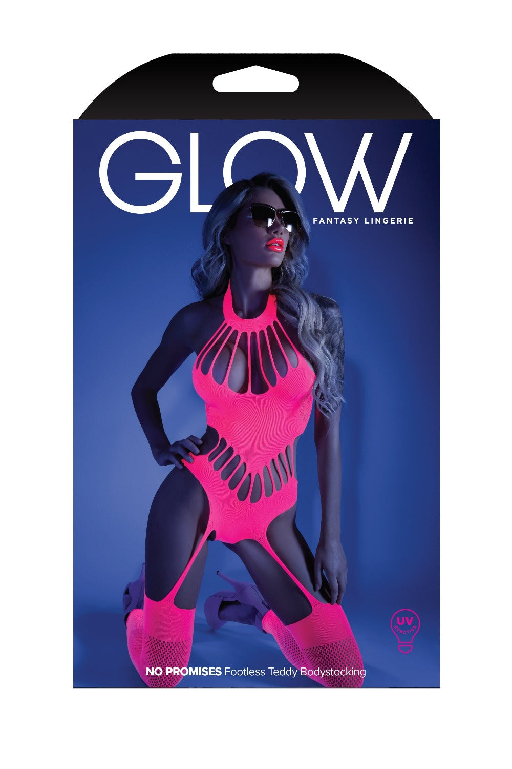 Fantasy Glow Black Light No Promises Bodystocking Neon Pink-Rebel Romance