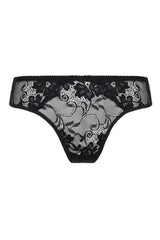 Black Axami Fantasy Lace Ouvert Bikini briefs with delicate floral lace and a sexy cut.