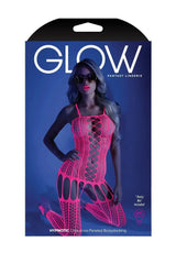 Fantasy Glow Black Light Hypnotic Bodystocking Neon Pink