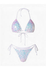 Axami 12121 Luxury Shimmer Sequins Triangle Bikini Top