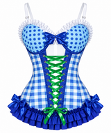 Daisy Corsets Lavish Blueberry Ruffle Sweetheart Bustier Corset