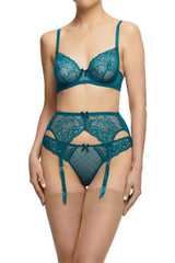 Dita Von Teese Fiamma Lace G-String Panty Corsaire Blue