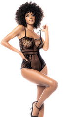 Mapale Fishnet Bodysuit Black