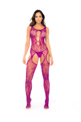 Mapale Floral Fishnet Bodystocking