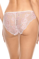 White tulle and soft, floral lace Fresia briefs with delicate ribbon bow.