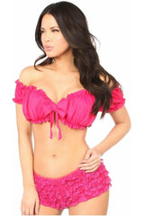 Fuchsia Peasant Top - Daisy Corsets