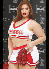 Baci Lingerie Queen Gameday Hottie 4-pc Set - White/Red