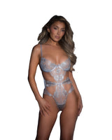 Roma Confidential Garden Of Eden Teddy Metallic Floral Lace Silver