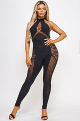 BeWicked Gemma Bodystocking Rhinestone Sparkle