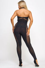 BeWicked Gemma Bodystocking Rhinestone Sparkle