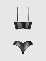 Gia Lace Open Cup Bra & Panty Set