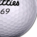 Pastease Titties Golf Ball - Black/White