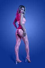 Fantasy Lingerie Glow Black Light Equilibrium Crotchless Bodystocking