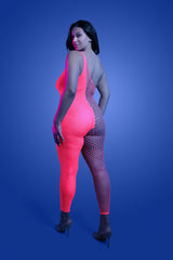 Fantasy Lingerie Queen Glow Black Light Hyperdrive Rhinestone Bodystocking