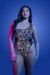 Fantasy Lingerie Queen Glow Black Light Luminescent Teddy