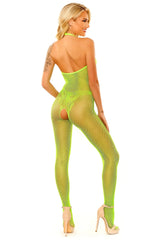 Fantasy Lingerie Glow Black Light Moonbeam Bodystocking Neon Green
