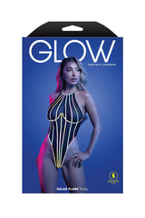 Fantasy Lingerie Glow Black Light Solar Flare Teddy