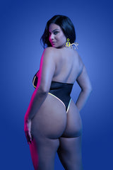 Fantasy Lingerie Queen Glow Black Light Solar Flare Teddy