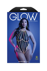 Fantasy Lingerie Glow Black Light Solar Flare Teddy